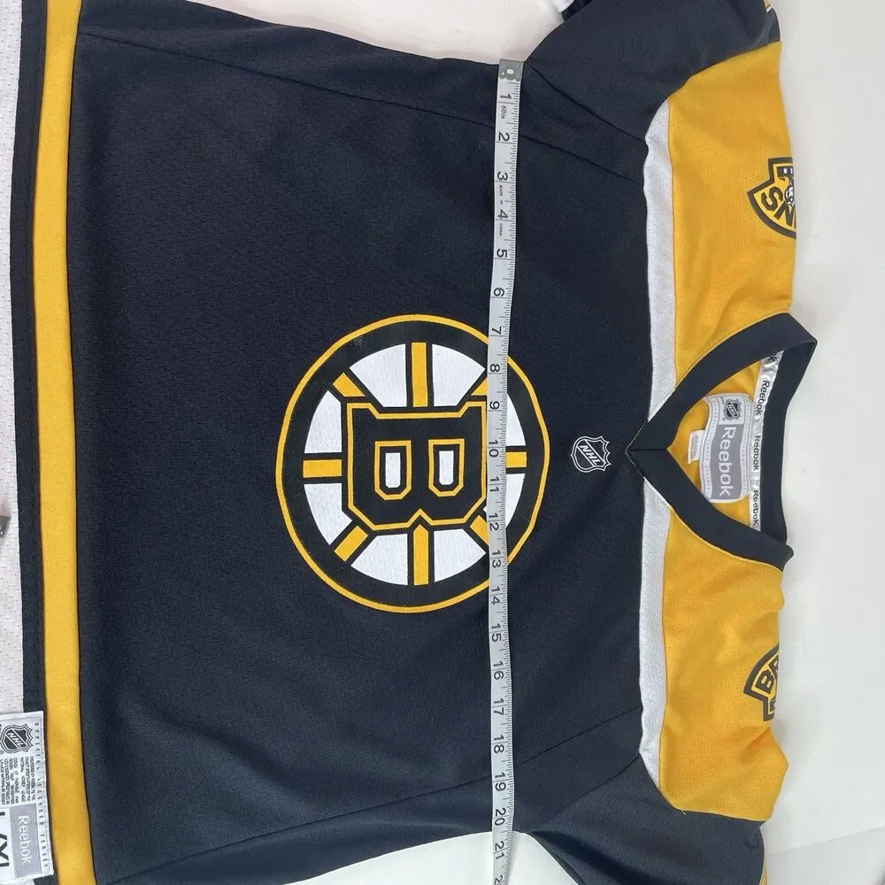Torey Krug Boston Bruins Hockey Jersey, Youth L/XL, #47 Reebok, Yellow/Black - Picture 6 of 8